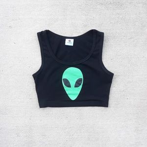 Alien Head Crop Top